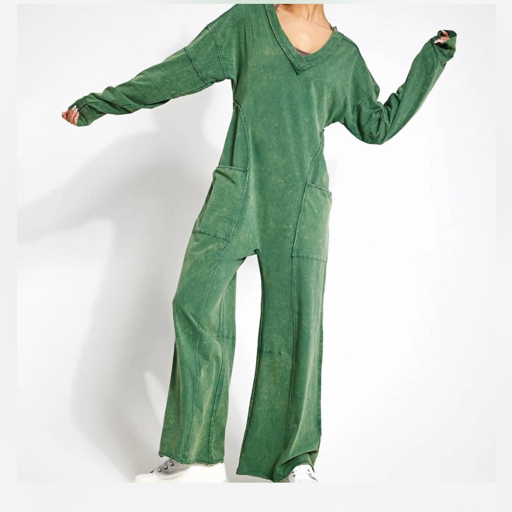 FREE PEOPLE • Hot Shot Runner One Piece • Green •Size Small